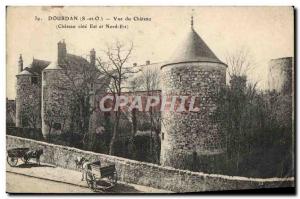 Old Postcard view Dourdan Du Chateau