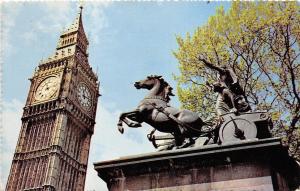 B88114 big ben and boadicea statue london   uk  14x9cm