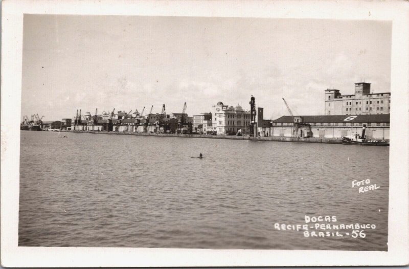 Brazil Docas Recife Pernambuco Brasil Vintage RPPC 03.21  Latin & South  America - South America - Brazil, Postcard / HipPostcard