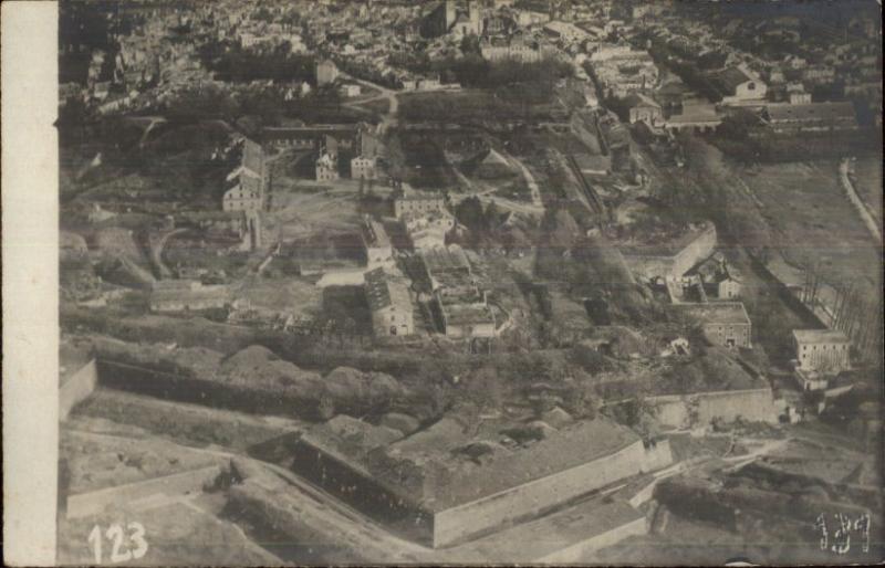 WWI France Aerial View of Vaux c1915 Real Photo Postcard