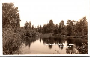 Real Photo Postcard Crooked Creek at Avery Lake in Atlanta, Michigan
