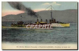 Old Postcard warship Francis Garnier ocean Torpilleur