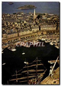 Modern Postcard Saint Malo And Corsairs Tall Ship in the pools afloat