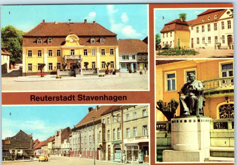 c1970s Reuterstadt Stavenhagen Germany Greetings Downtown Market 4x6 Multi PC M5