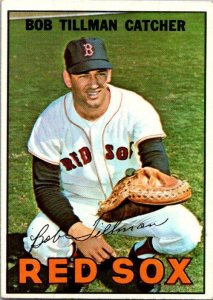 1967 Topps Baseball Card Bob Tillman Boston Red Sox sk1802