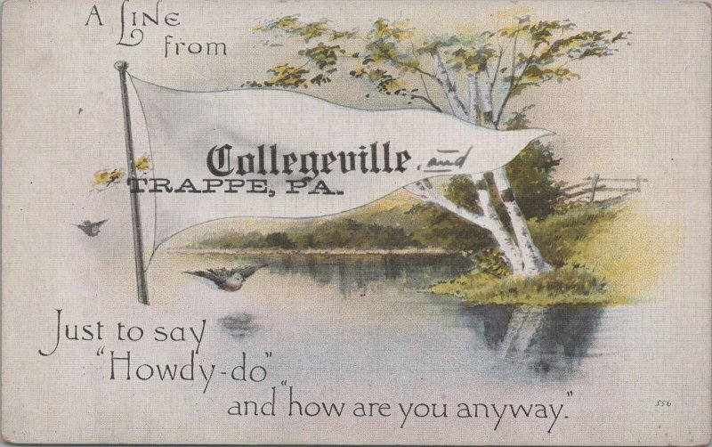 Postcard A Line From Collegeville Trappe PA Just to Say Cody Do