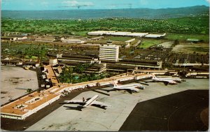 Honolulu Airport John Rodgers Terminal Hawaii HI United Airlines Postcard F14