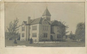 Postcard RPPC  1908 Wisconsin Whitehall High School occupation 23-11706