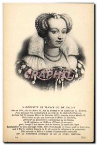 Old Postcard Marguerite de Valois France or