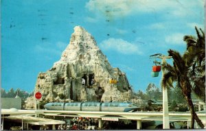 Vtg Matterhorn Mountain Monorail Coca Cola Disneyland California CA Postcard