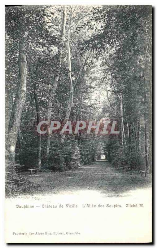 Old Postcard Dauphine Chateau de Vizille The Allee of Sighs