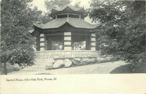 Glen Oak Park Peoria Illinois Squirrel House 1909 Postcard Jordan 10758