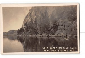 Rock Springs Wyoming WY RPPC Real Photo 1910-1930 West Shore Premont Lake