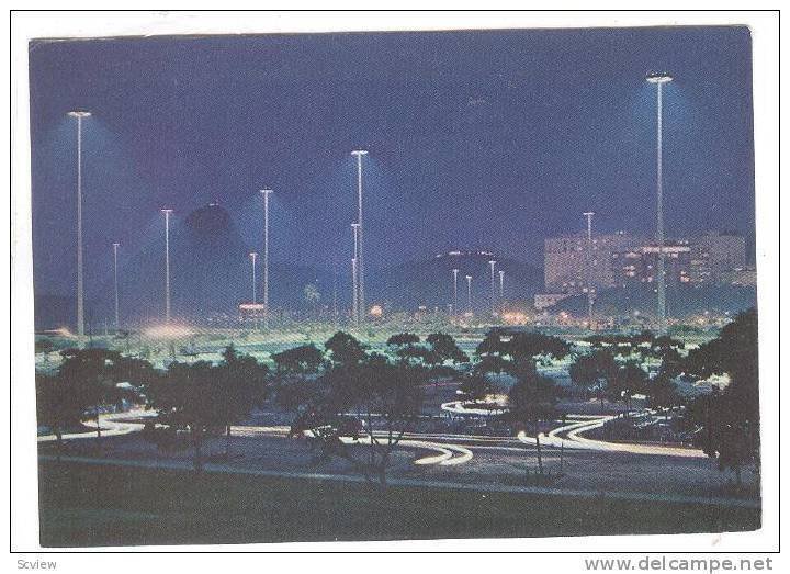 Gloria embarkment by night, Rio de Janeiro, Brazil, 50-70s