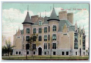 c1910 High School Building Fort Smith Arkansas AR Antique Posted Postcard