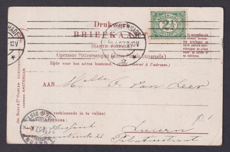 Vintage Postcard Netherlands Scheveningen Cabin for bath 1907