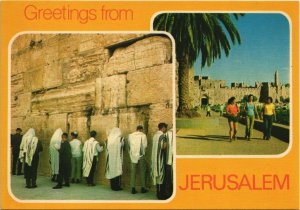 CPM AK Greetings from JERUSALEM ISRAEL (781782)
