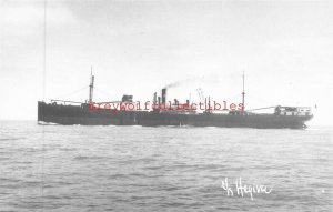 Steamship, SS Hegira Cargo Ship, Reproduction, RPPC