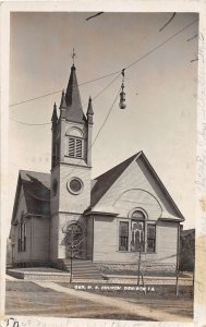 J46/ Denison Iowa RPPC Postcard c1910 German M.E. Church Building 76