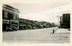 Canada, Penticton, B.C, RPPC, Main Street, Early Show Store