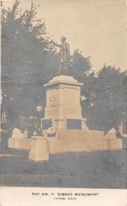 E53/ Tiffin Ohio Real Photo RPPC Postcard c1910 William Gibson Monument