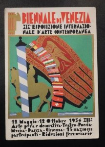 Mint Italy Postcard XIX International Contemporary Art Exposition Venice 1934