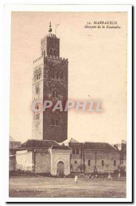 Morocco Marrakech Old Postcard Mosque Koutoubia