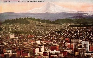 Oregon Portland Panorama With Mt Hood In Distance