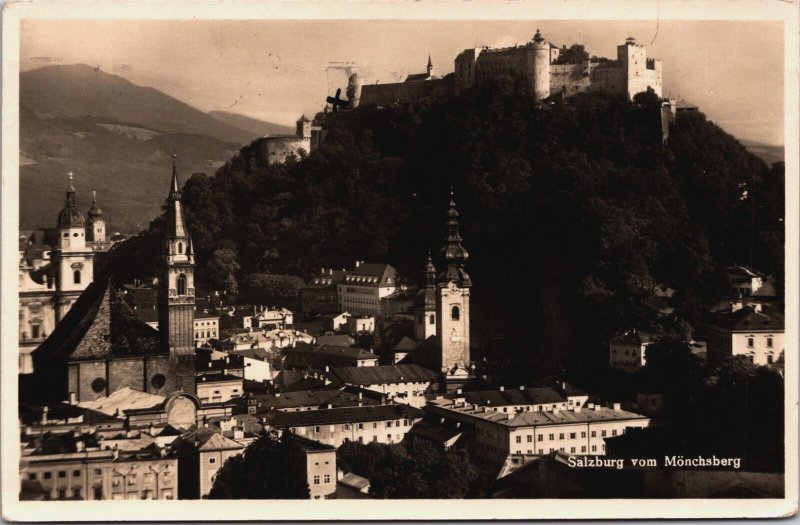 Austria Salzburg vom Mönchsberg Vintage RPPC C050