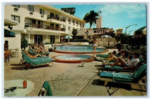 c1960 Skyways Motel Miami Lejeune Road Swimming Pool Miami Florida FL Postcard 