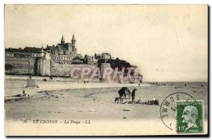 Old Postcard Le Crotoy The Beach