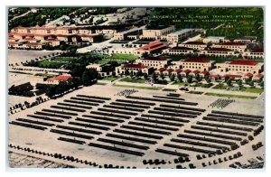 SAN DIEGO, CA California ~ Review at US NAVAL TRAINING STATION c1940s Postcard