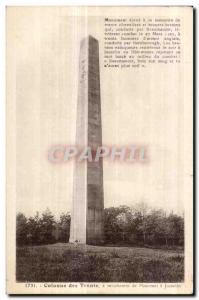 Old Postcard Column Trent halfway to ploermel has josselin