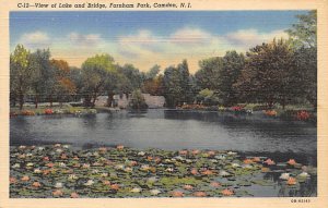 View of Lake and Bridge Farnham Park - Camden, New Jersey NJ