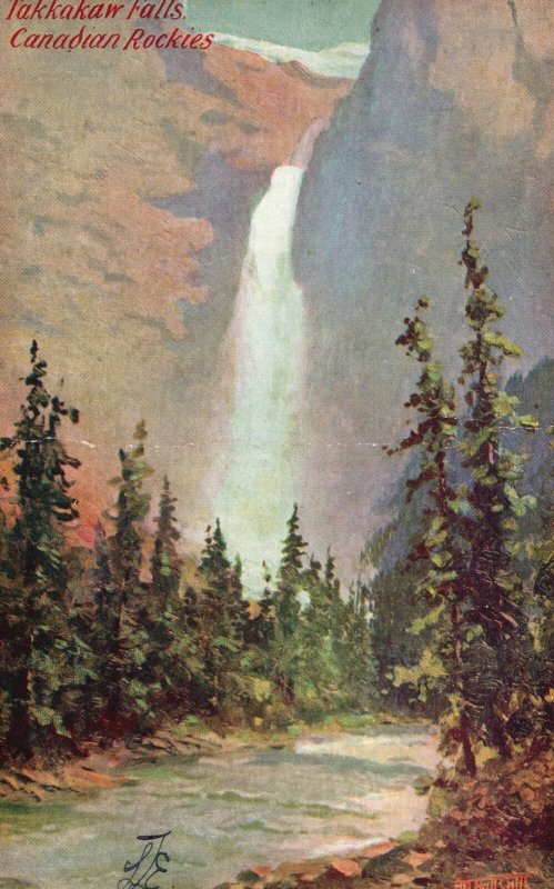 Vintage Postcard 1908 Takkakaw Falls Canadian Rockies Yoko Valley W.G. MacFarlai