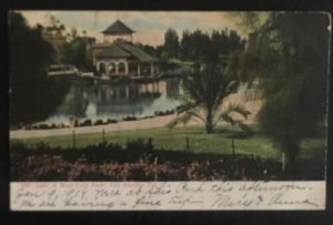 Lake in West Lake Park Los Angeles Cal 1908 Adolph Selige Publ Co 3583 