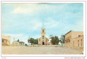 Church on the scene of 20th Century Fox production Via Zapata, street of Ro...