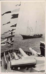 Tuck British Navy Ships King George VI Coronation 1937 Real Photo RPPC PC