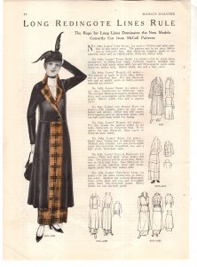 Long Lines, Womens Fashion, McCalls Magazine Vintage Advertisement Nov 1914