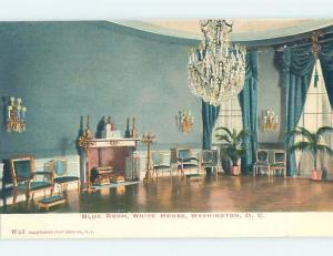 Pre-1907 BLUE ROOM AT THE WHITE HOUSE Washington DC hp9328