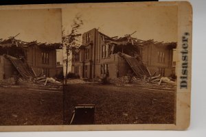 C1878 WALLINGFORD CT TORNADO DISASTER STEREOVIEW GN GRANNISS A2