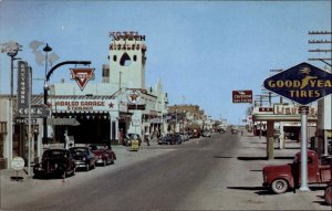 Lordsburg New Mexico NM Goodyear Chevron Pickup Truck 1950s Vintage Postcard