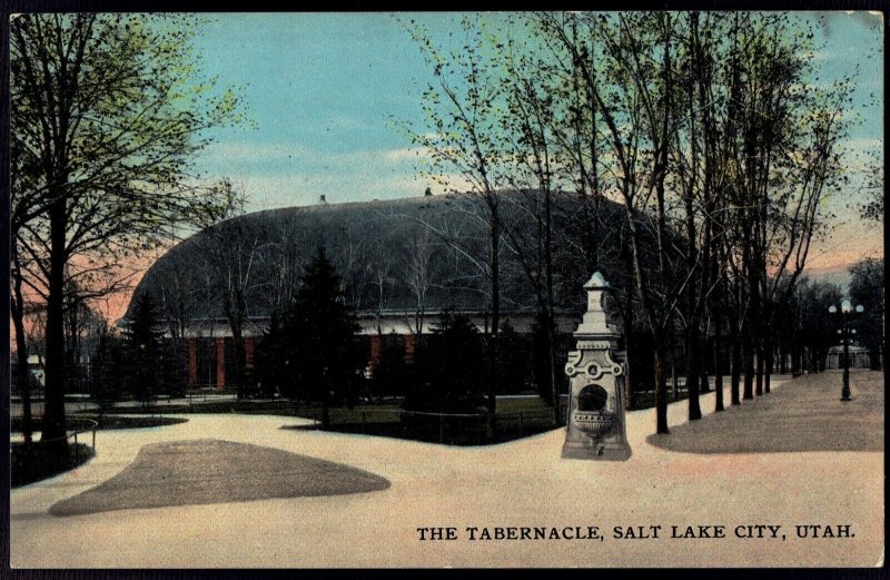 Church Postcard - The Tabernacle Salt Lake City Utah dated 1911 ut3a 