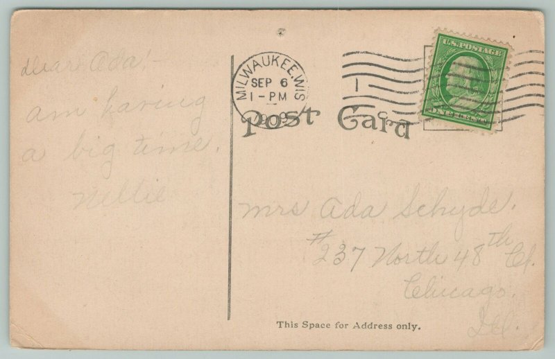 Milwaukee Wisconsin~Soldiers Home Conservatory~c1910 Postcard