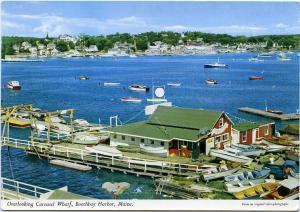 (2 cards) Boothbay Harbor - Carousel Wharf ME Maine pm 2006