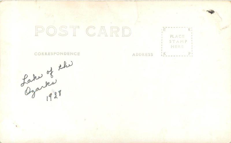 c1938 RPPC Postcard M-85 Evening Silhouette Glaize Bridge Lake of the Ozarks MO