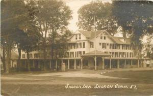 Inn 1915 Sharon Connecticut roadside RPPC real photo postcard 738