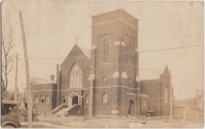 Minnesota Mn Real Photo RPPC Postcard 1921 FERGUS FALLS English Lutheran Church