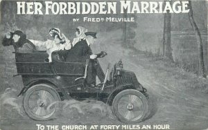 Her Forbidden Marriage by Fred Melville theatre play advertising poster postcard