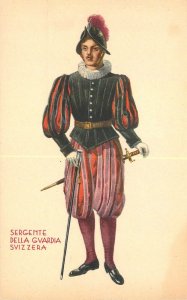 Postcard 1920s Italy Vatican Swiss Guards Uniform 22-12716 